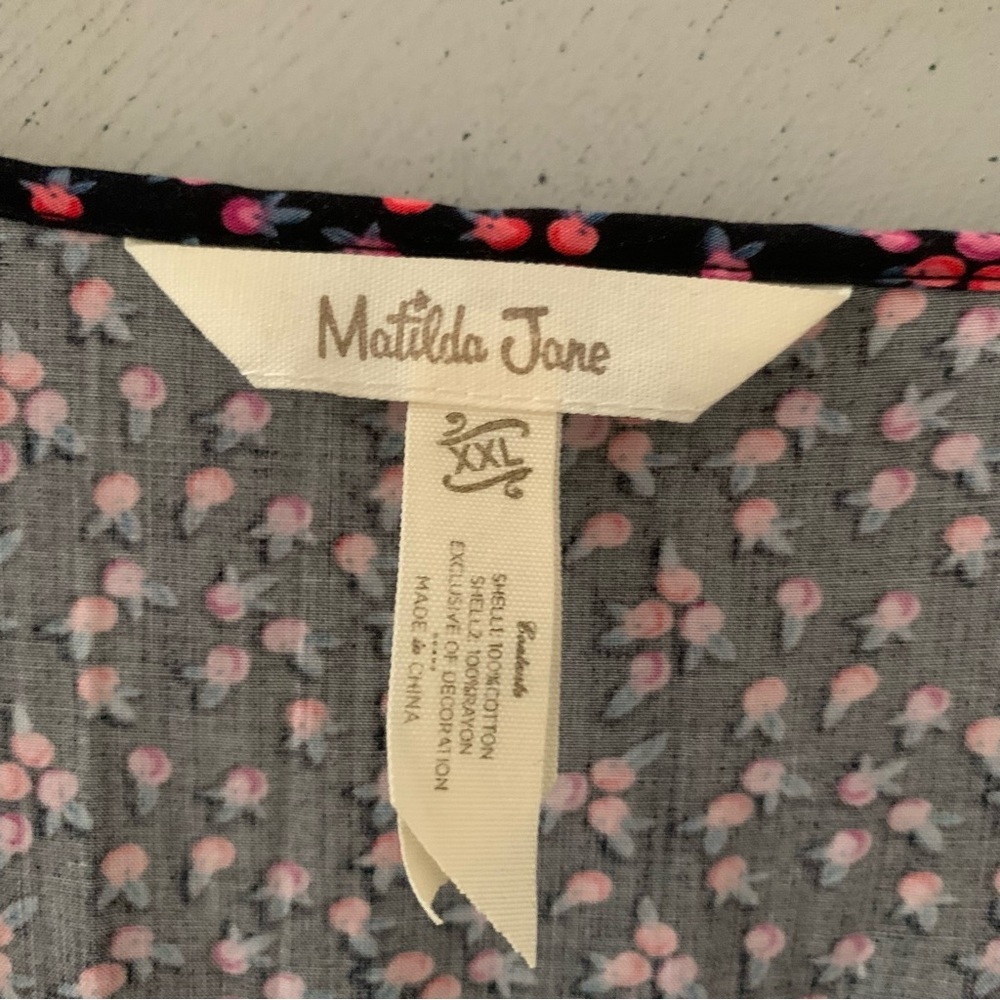 Matilda Jane Snow Globe White Eyelet Long Sleeve Tunic Top - Picture 3 of 8
